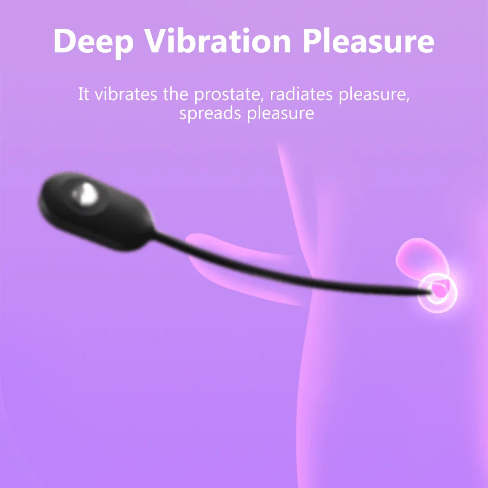 10 Vibrating Urethral Sounding Vibrator Penis Plug Adult Sex Toy