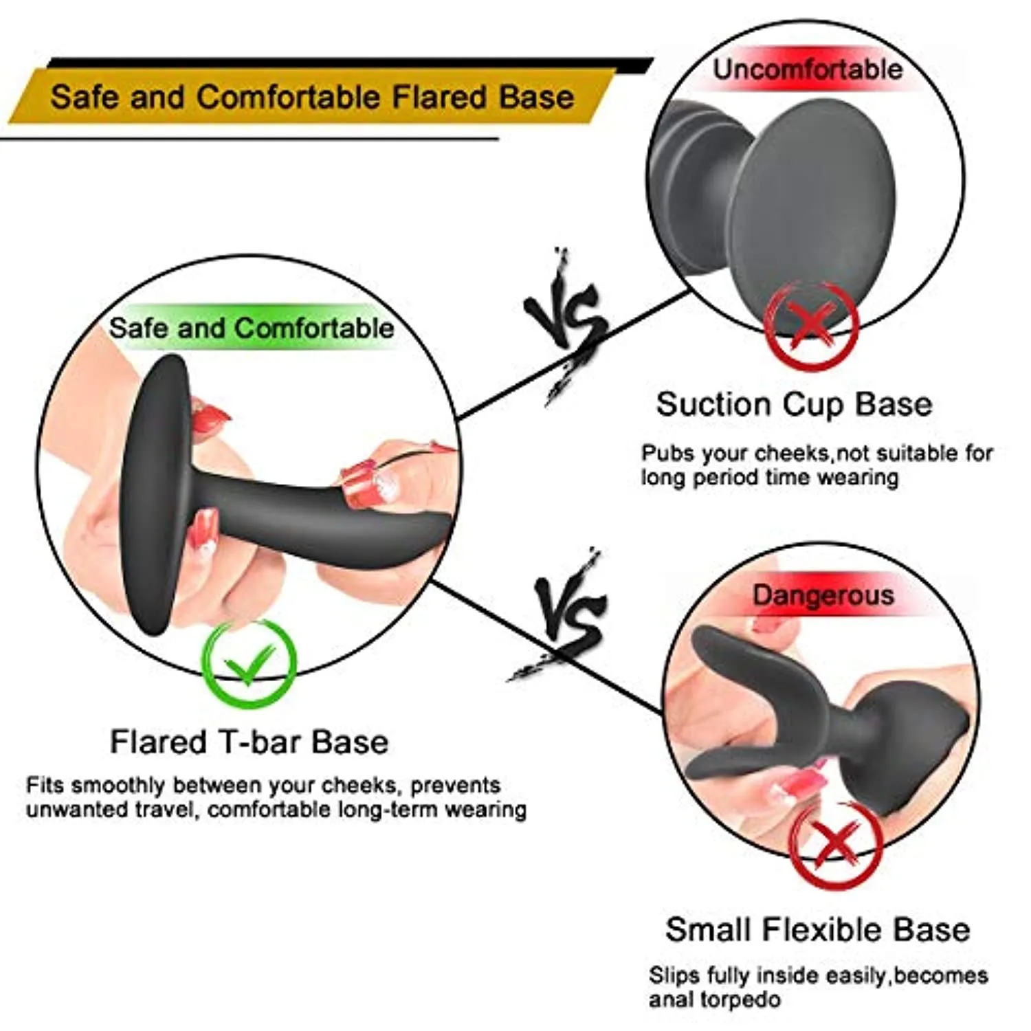 3PCS Butt Plug For Anal Toy Training