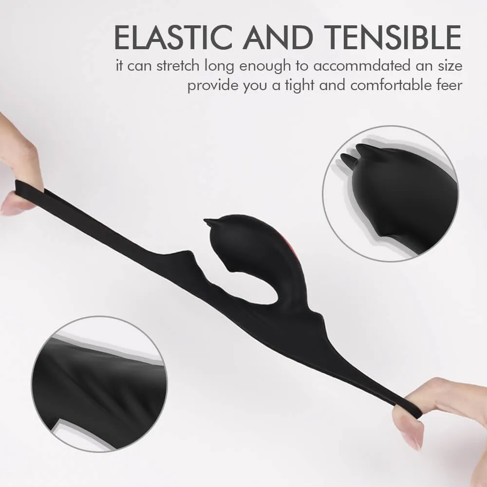 9 Vibration Modes Dual Loops Cock Ring Portable Electric Massage Toy