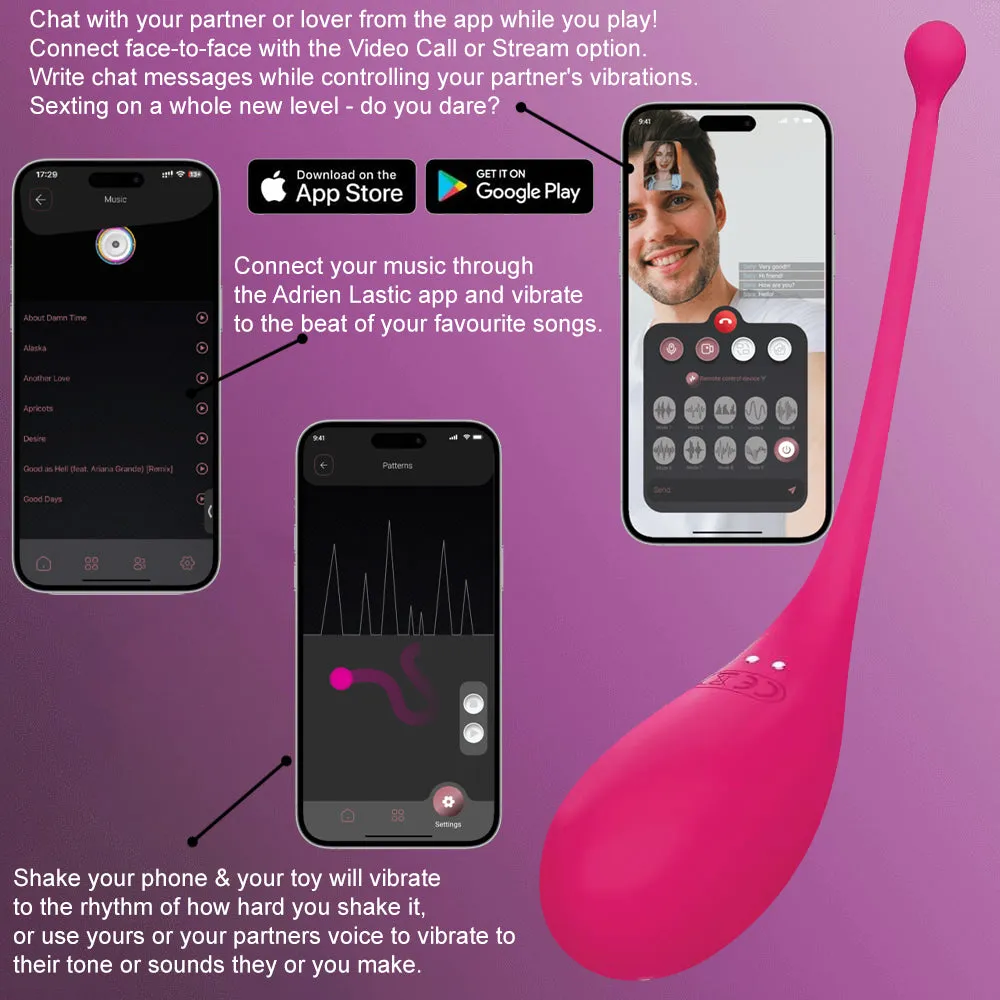 Adrien Lastic Palpitation APP Remote Control Vibrating Egg Couples Toy Pink