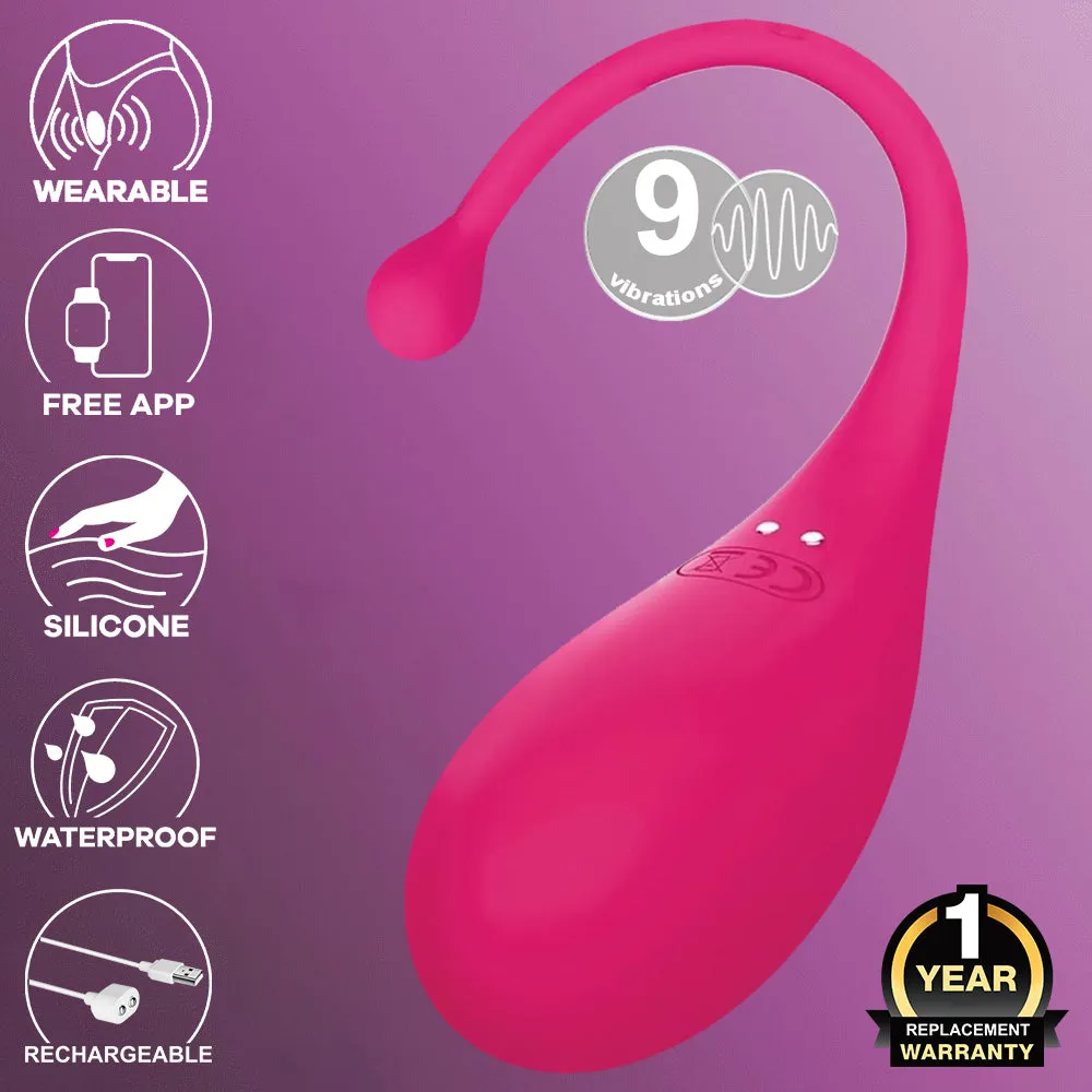 Adrien Lastic Palpitation APP Remote Control Vibrating Egg Couples Toy Pink