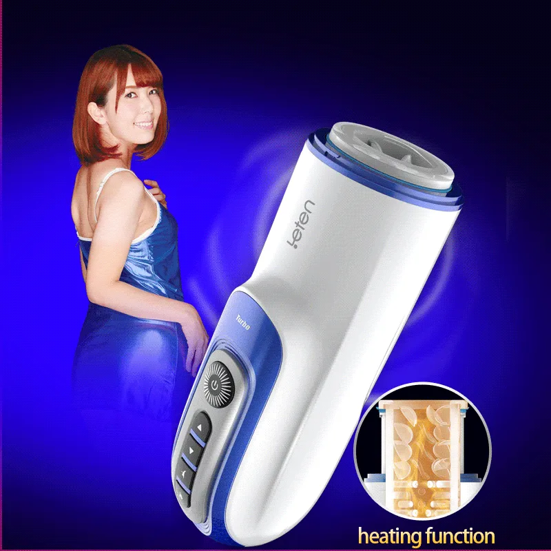 Auto Thrusting Male Masturbator Telescopic Heating Piston Stroker Cup Sex Toy