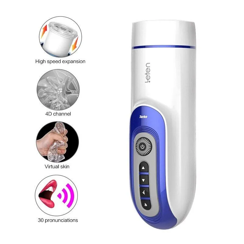 Auto Thrusting Male Masturbator Telescopic Heating Piston Stroker Cup Sex Toy