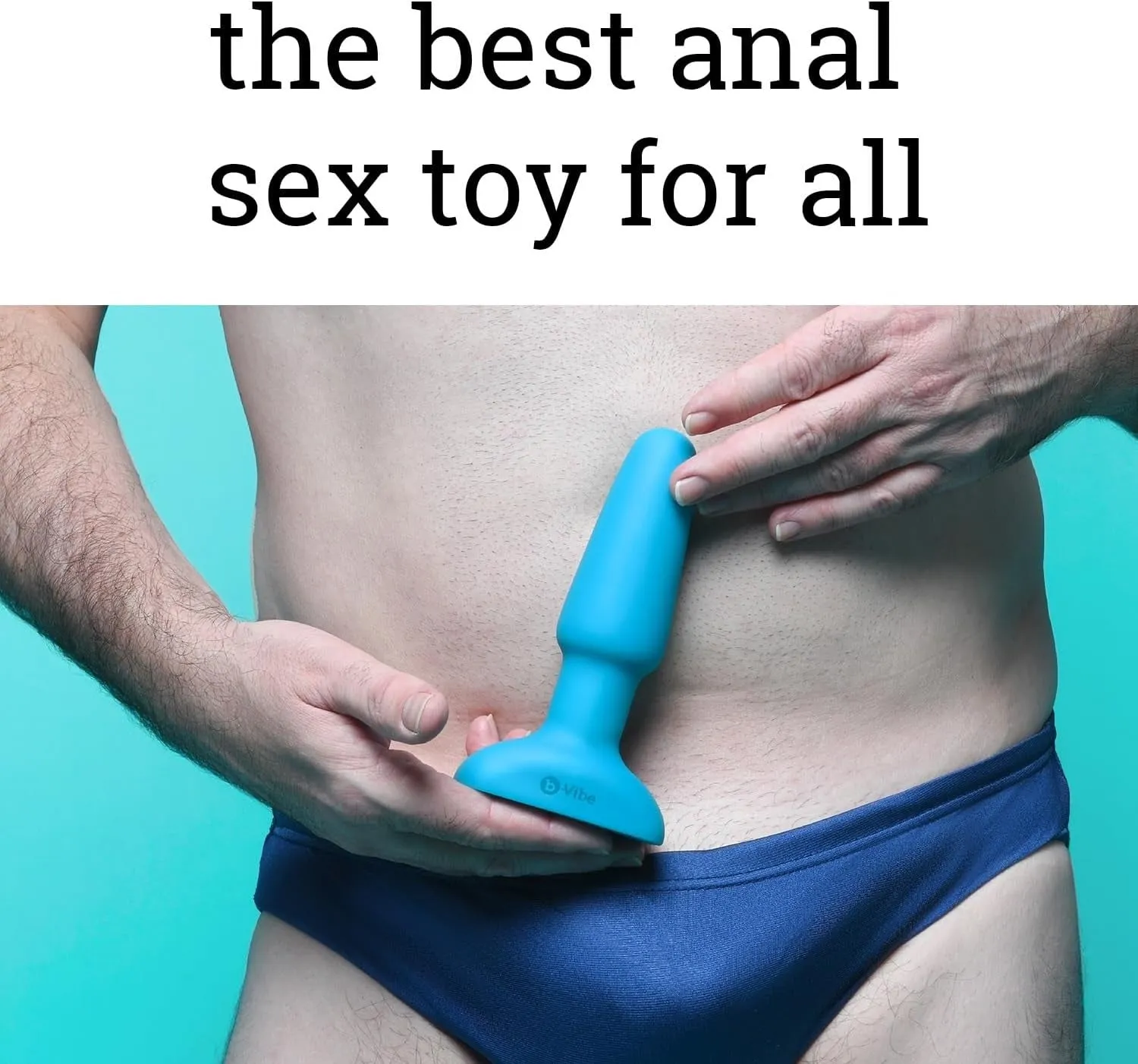 B-Vibe Rimming Plug 2 Teal Vibrating Silicone Anal Remote Control Sex Toy