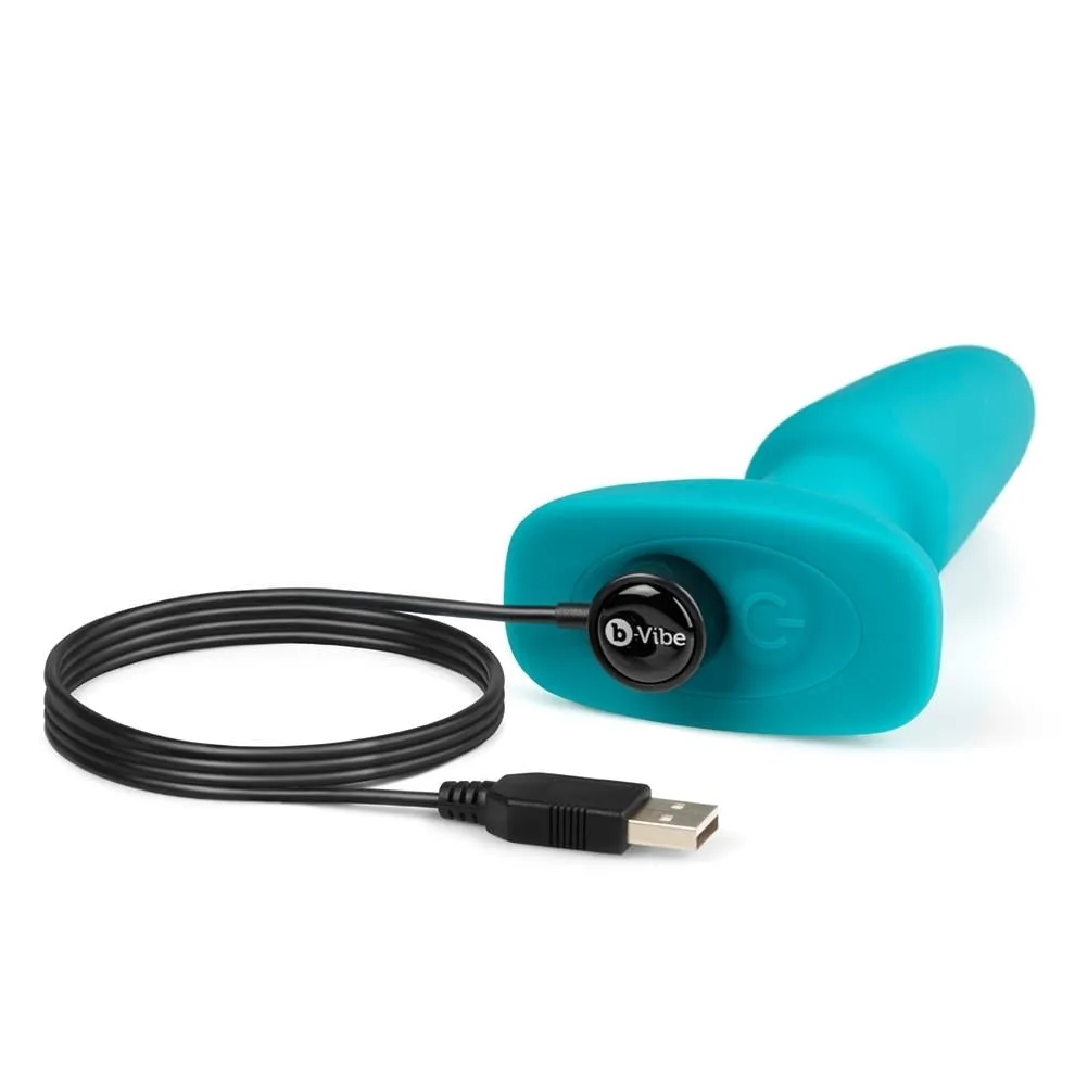 B-Vibe Rimming Plug 2 Teal Vibrating Silicone Anal Remote Control Sex Toy