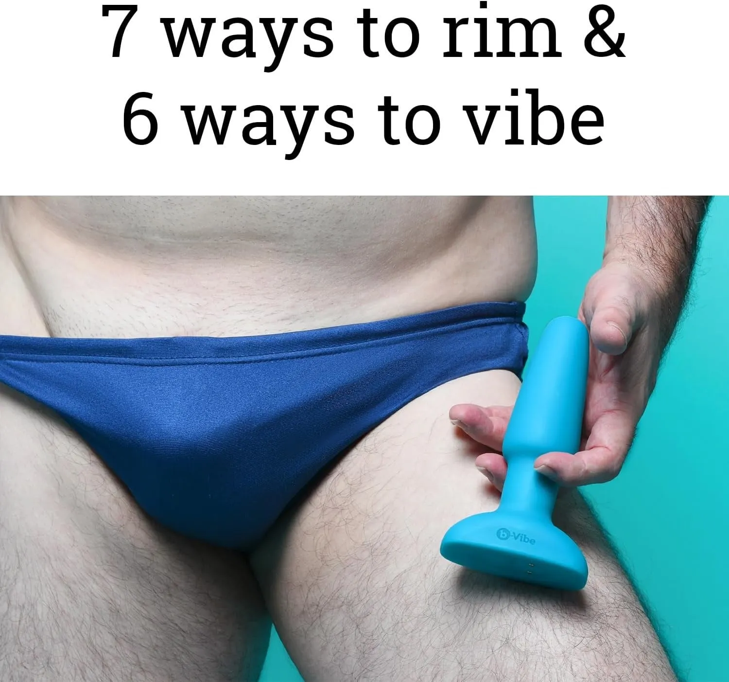 B-Vibe Rimming Plug 2 Teal Vibrating Silicone Anal Remote Control Sex Toy