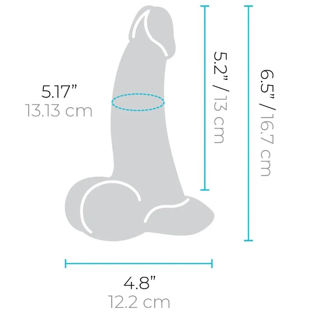 B-Vibe Slipskin Realistic Silicone Dildo-6.5 Curved Mocha