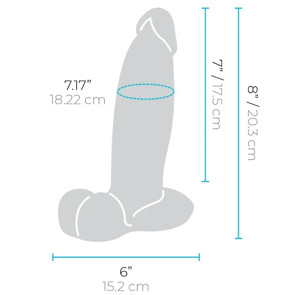 B-Vibe Slipskin Realistic Silicone Dildo- 8 Girthy Cream