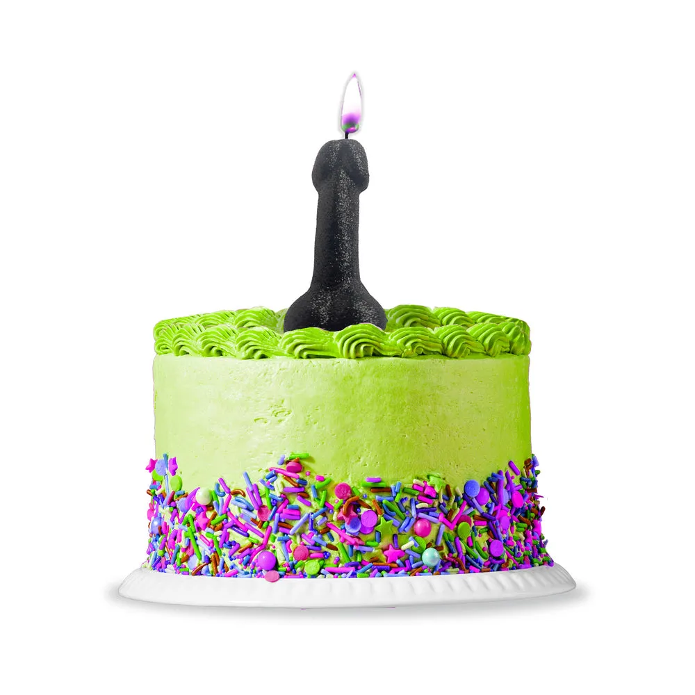 Black Glitter Penis Candle