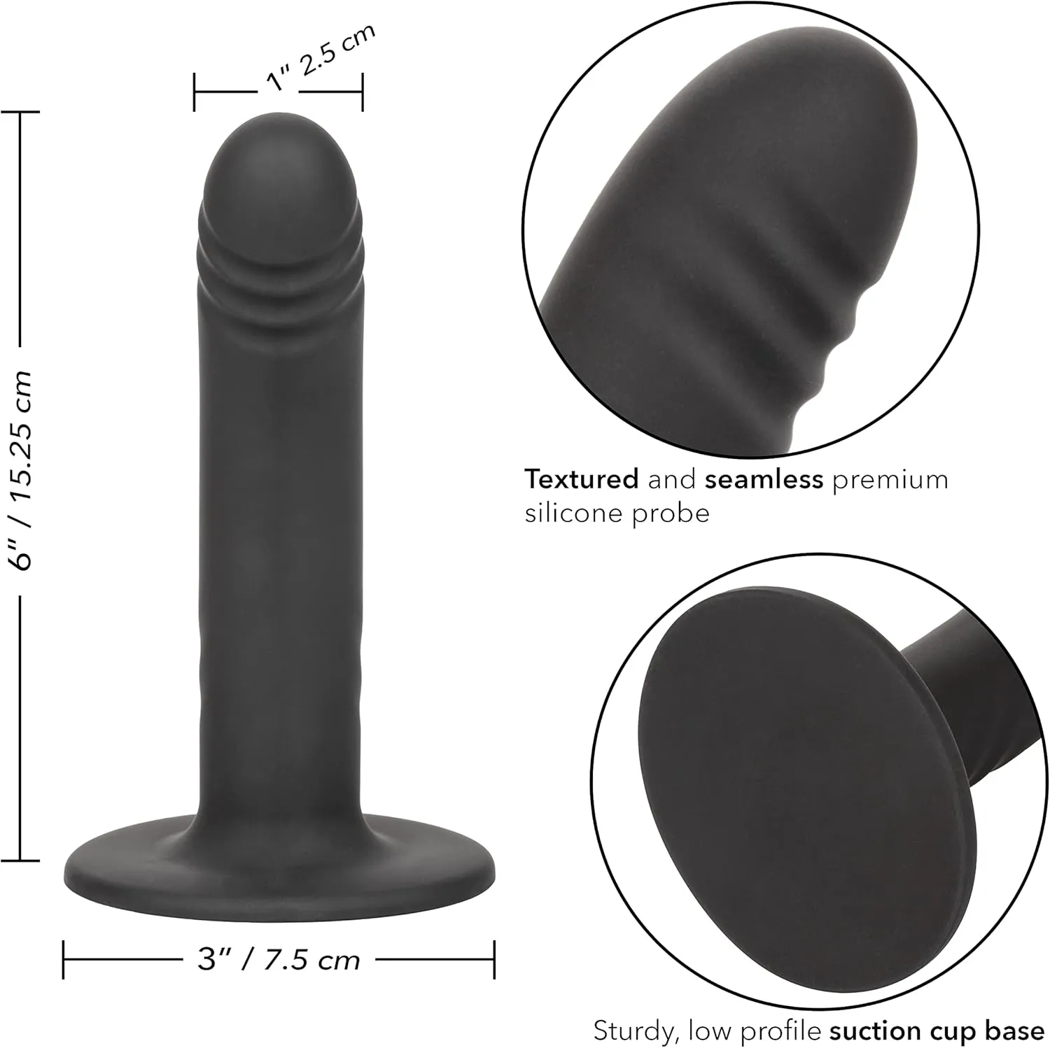 Boundless 6/15.25cm Ridged Silicone Dildo