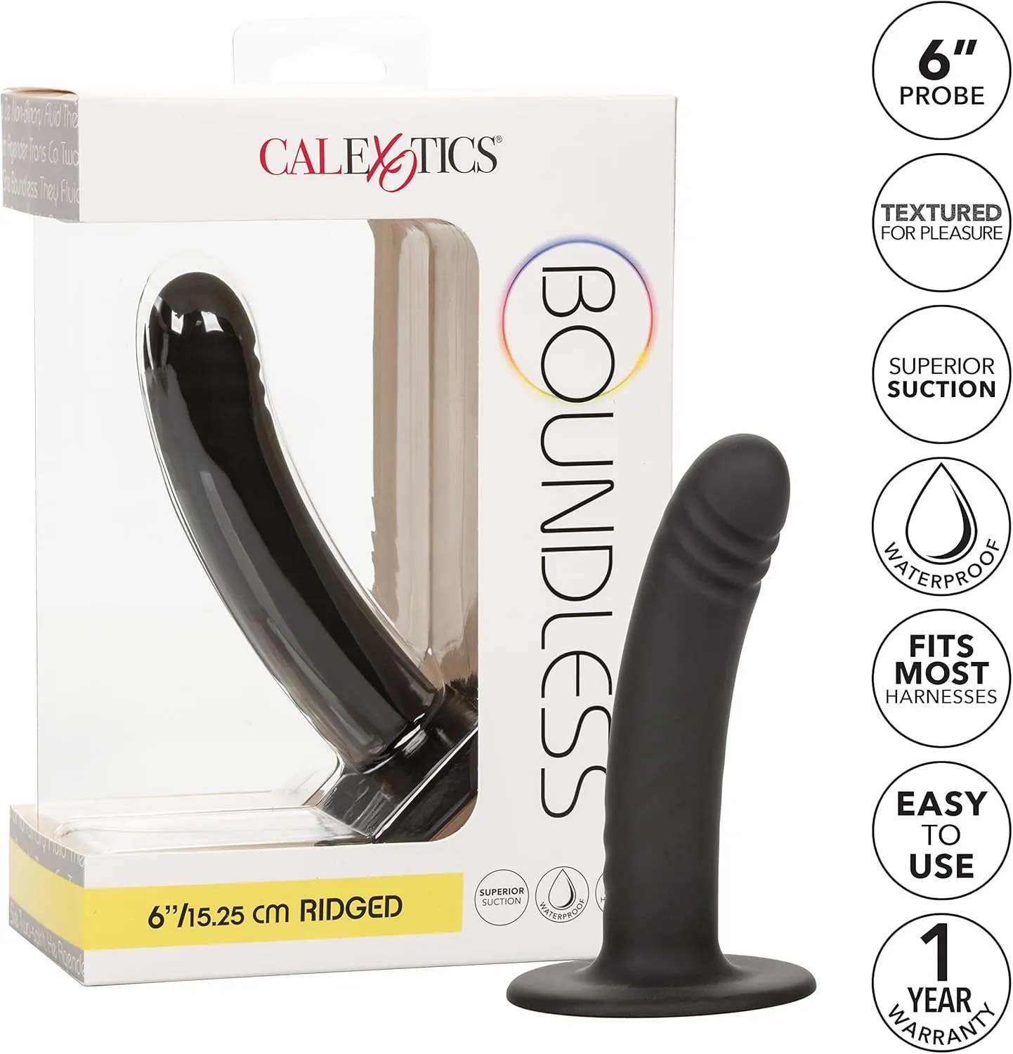 Boundless 6/15.25cm Ridged Silicone Dildo