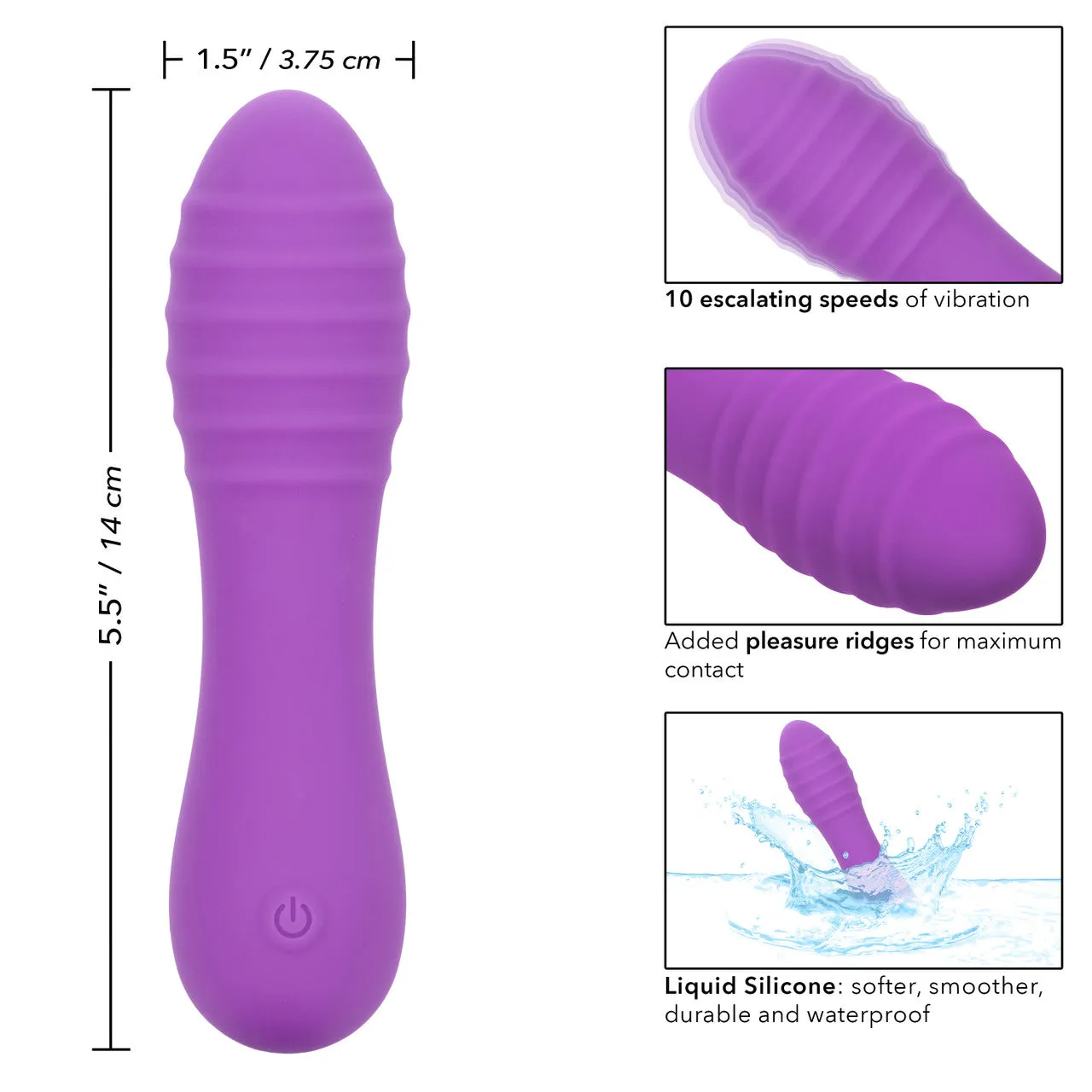 CalExotics Bliss Liquid Silicone Ripple G Spot Vibrator