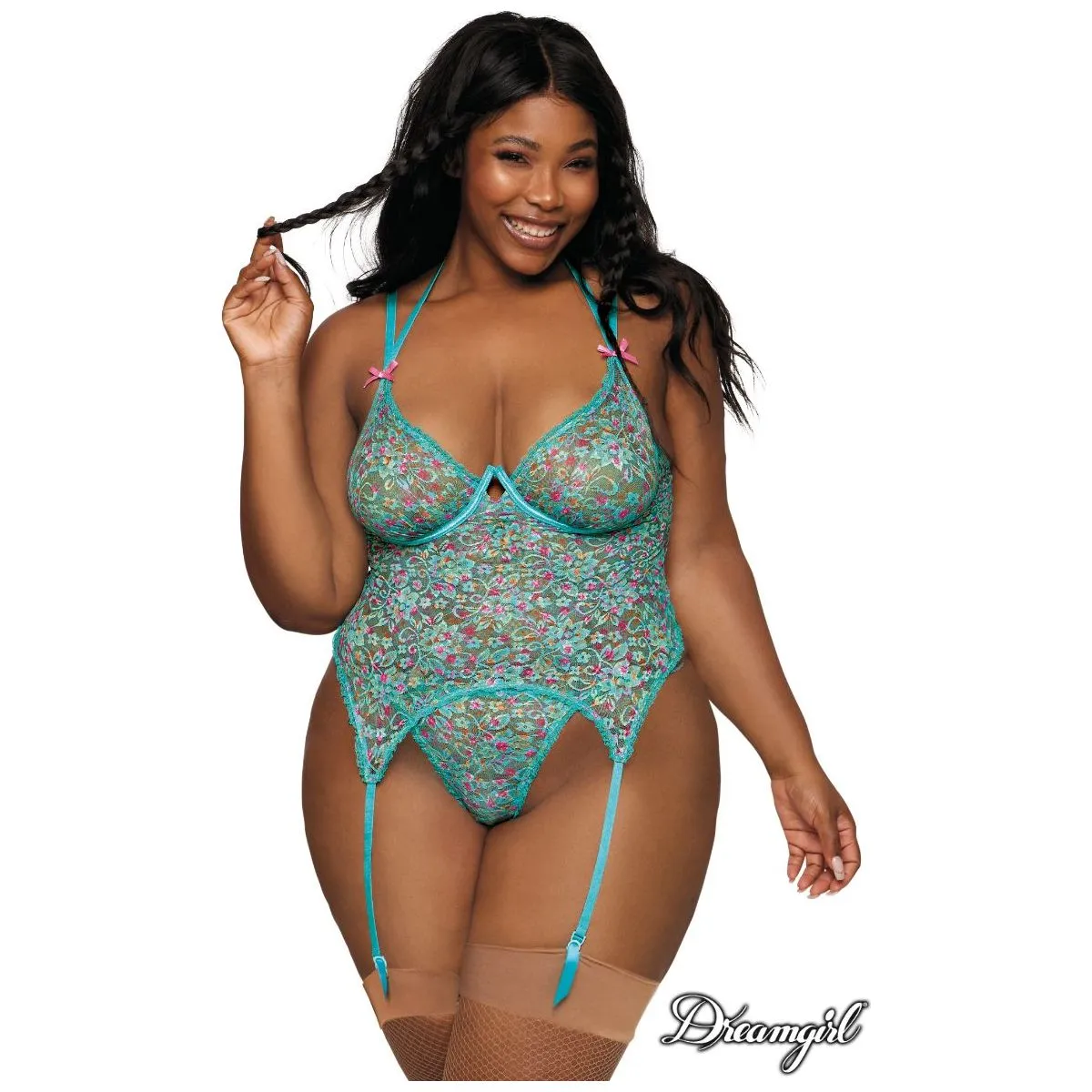 Colorful Floral Bustier by Dreamgirl