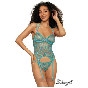 Colorful Floral Bustier by Dreamgirl