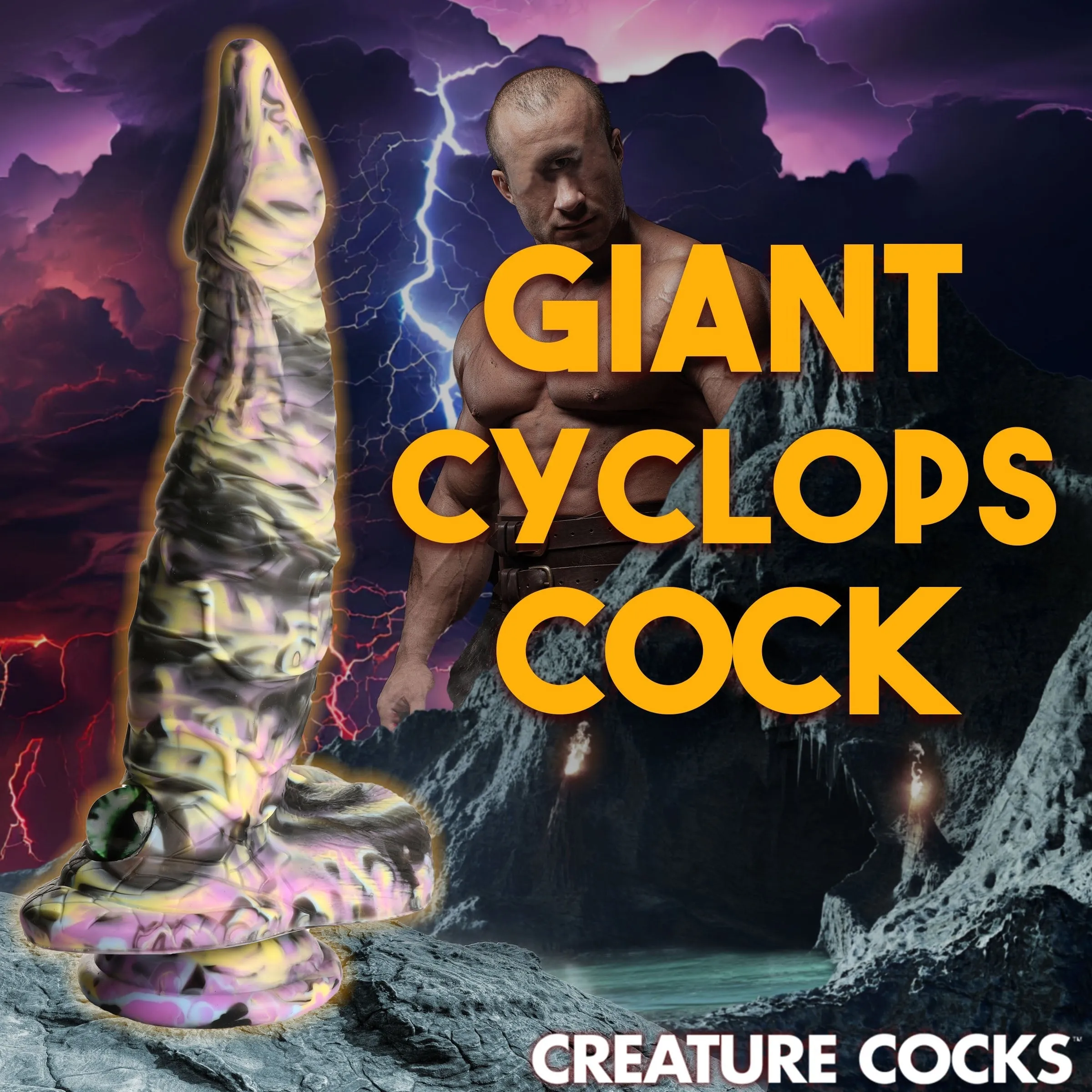 Creature Cocks Cyclops Monster Silicone Dildo XL Anal Plug Suction Cup Sex Toy