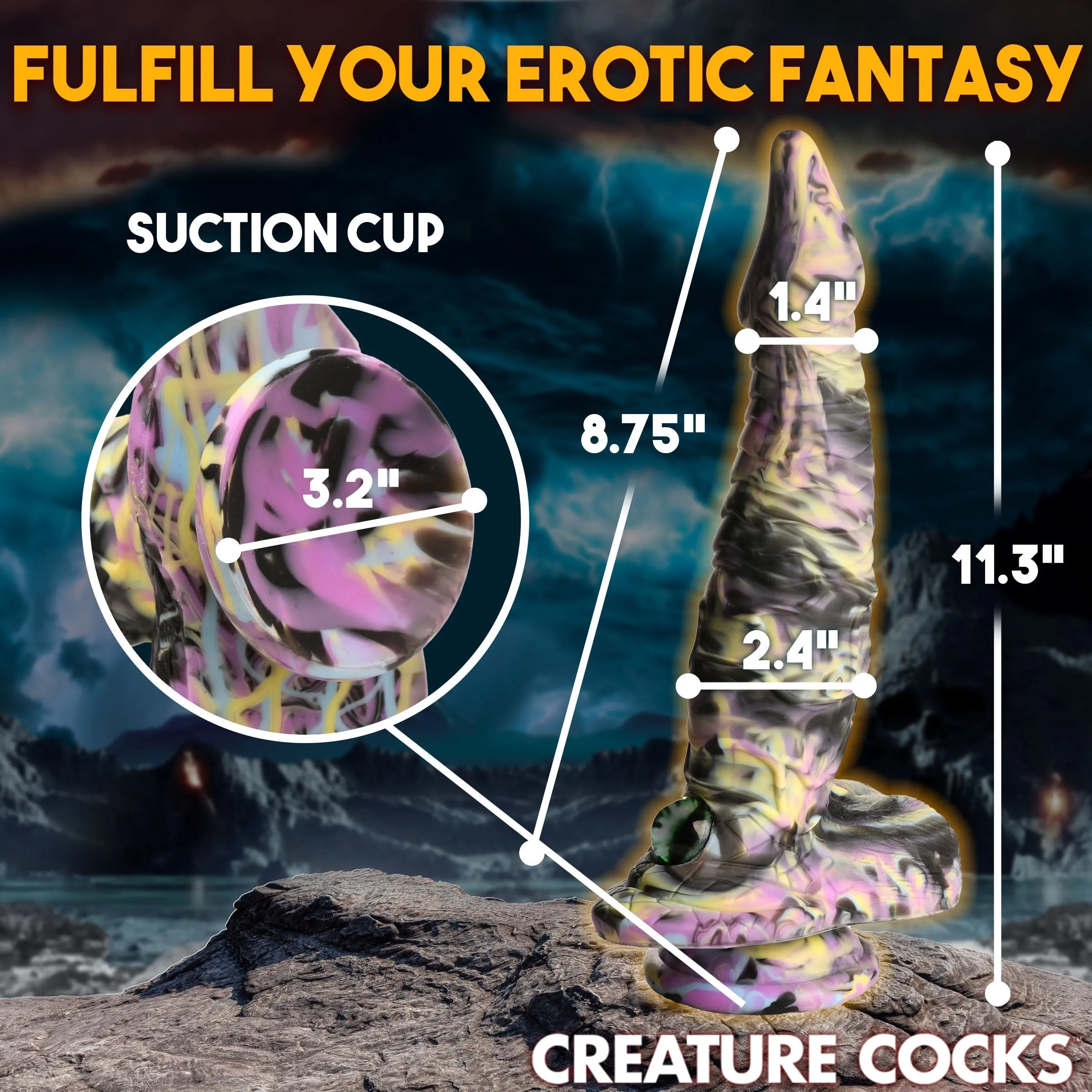 Creature Cocks Cyclops Monster Silicone Dildo XL Anal Plug Suction Cup Sex Toy