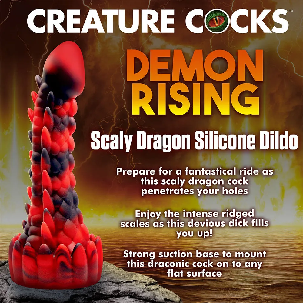 Creature Cocks Demon Rising Scaly Dragon Silicone Dildo Suction Cup Sex Toy