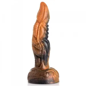 Creature Cocks Ravager Rippled Tentacle Silicone Dildo  - Orange/Black