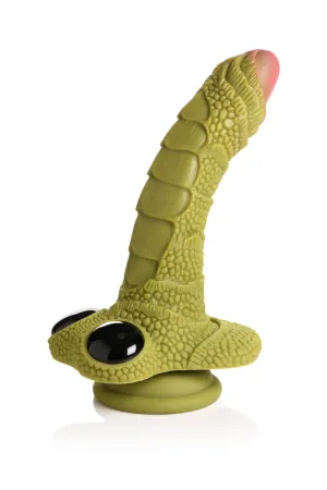 Creature Cocks Swamp Monster Scaly Silicone Dildo - Green