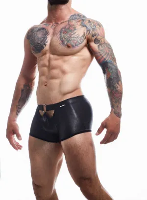 CUT FOR MEN PEEKABOO MINI PANTS LARGE BLACK