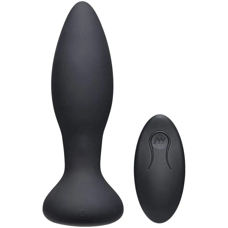 Doc Johnson A-Play Experienced Vibe Silicone Black Anal Plug with Remote