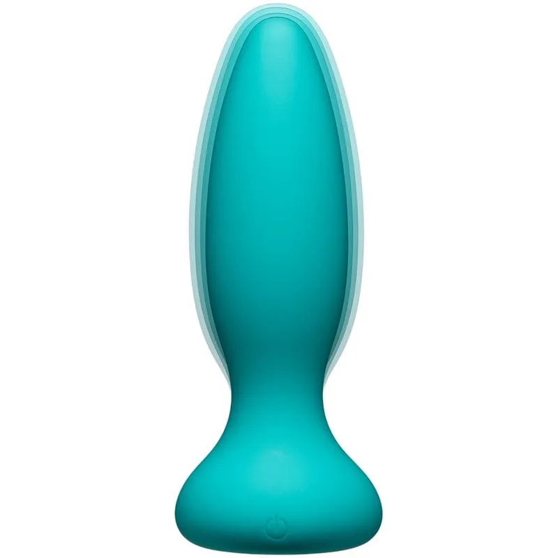 Doc Johnson A-Play Experienced Vibe Silicone Teal Anal Plug with Remote