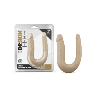 Dr. Skin Mini Double Dong Realistic 12 in. Dual-Ended Dildo Beige