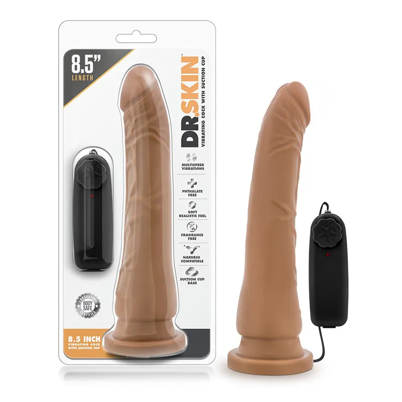 Dr. Skin Remote-Controlled Realistic 8.5 in. Vibrating Dildo Tan