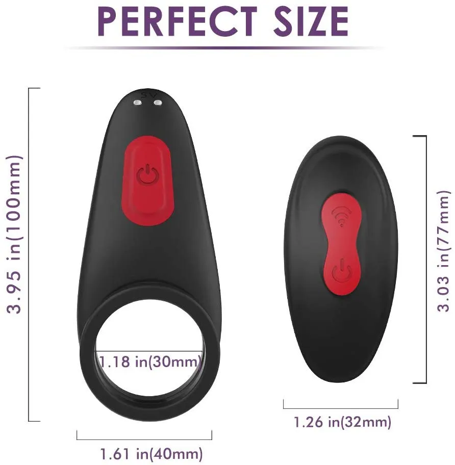 Dual Vibrating Penis Ring Silicone Vibrator Sex Toy For Men
