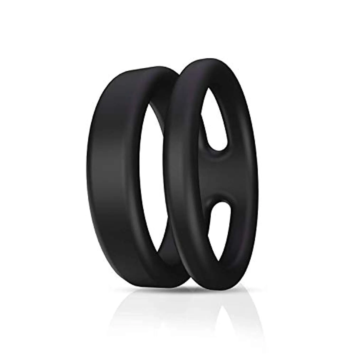 Dual Vibrating Penis Ring Silicone Vibrator Sex Toy For Men