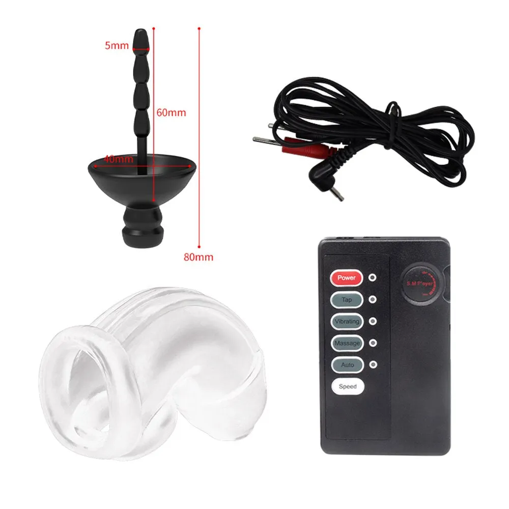 Electric Shock Urethral Sounding Catheter Dilator Men Penis Plug