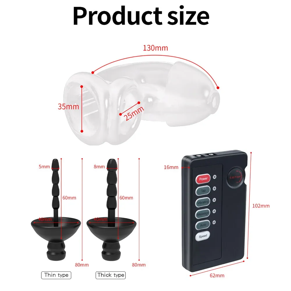 Electric Shock Urethral Sounding Catheter Dilator Men Penis Plug