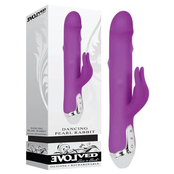 Evolved Dancing Pearl G Spot Rabbit Vibrator Moving Beads Rechargeable Sex Toy