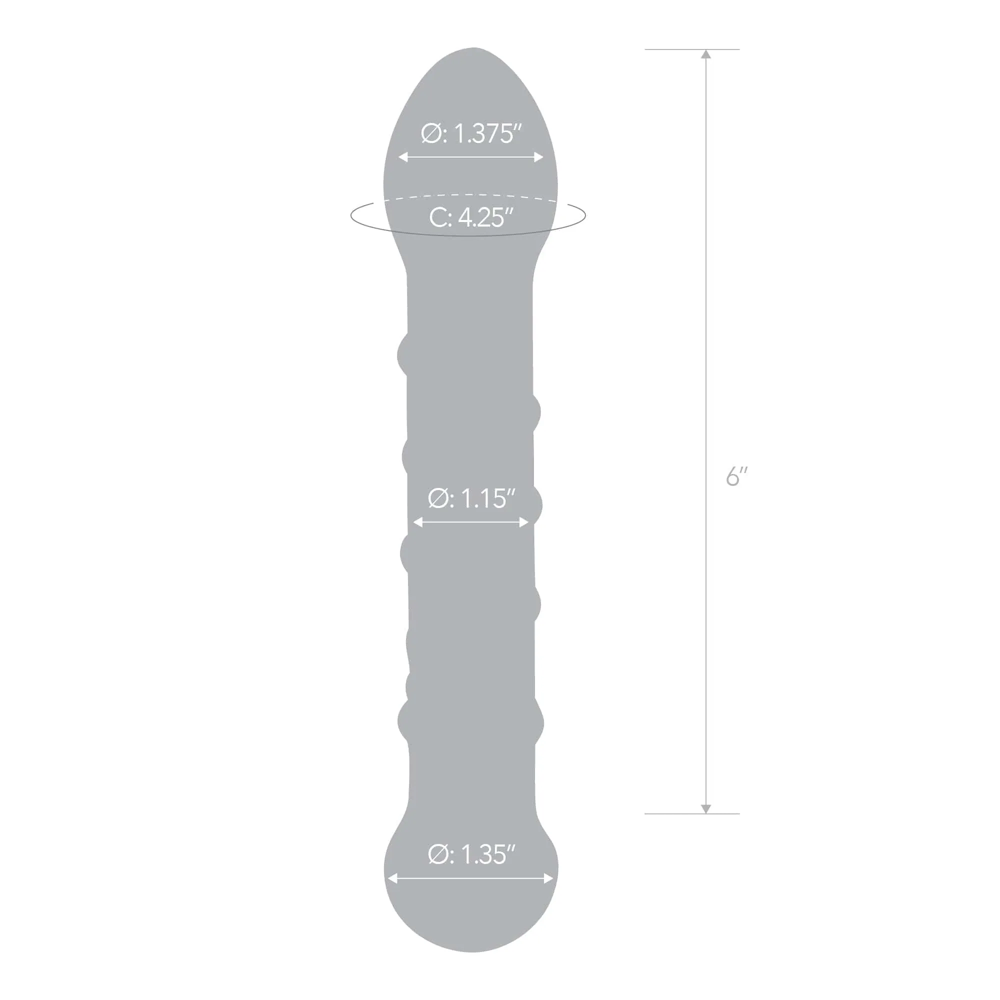 Glas - Spiral Staircase Full Tip Glass Dildo 7.25 (Clear)