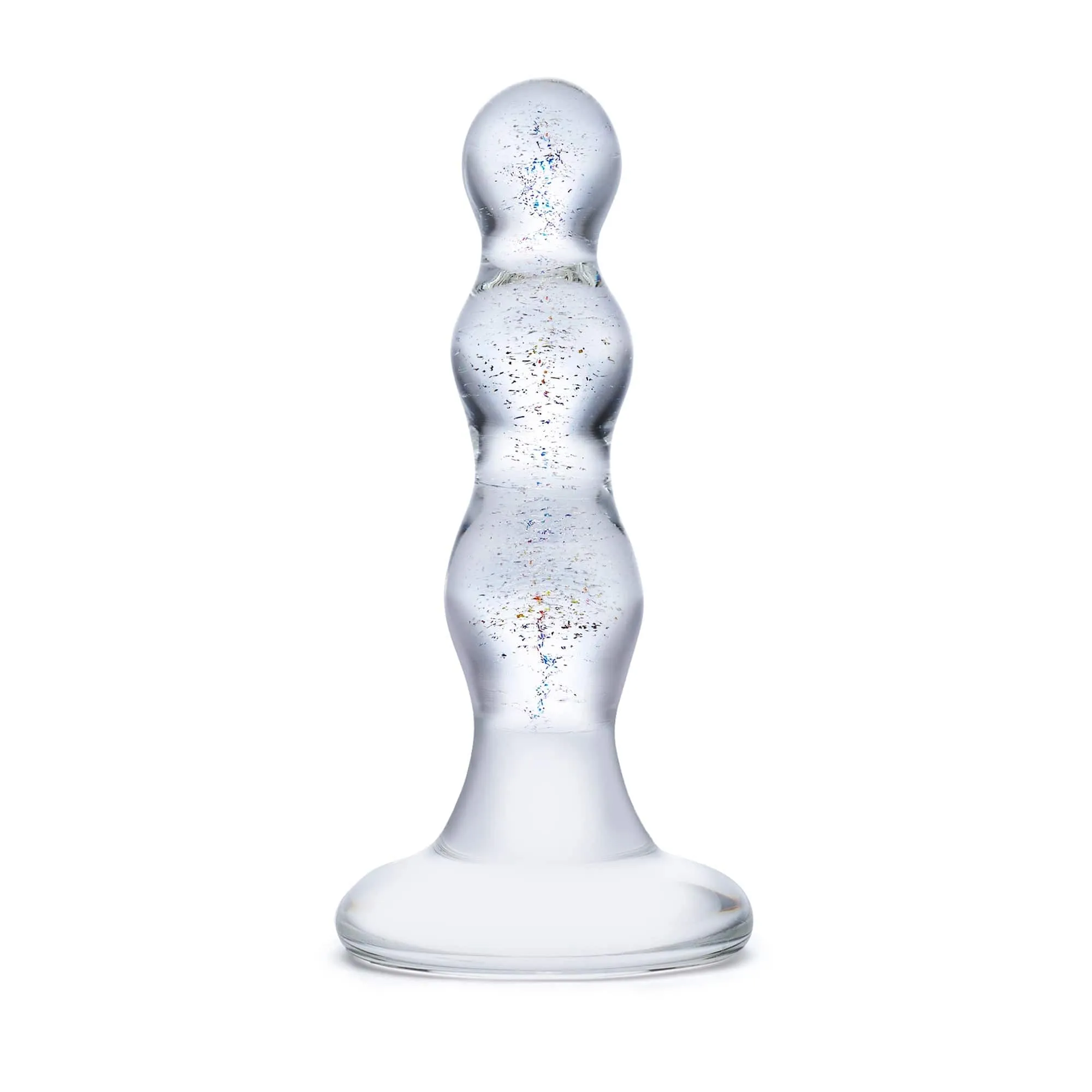 Glas - Triple Play Beaded Butt Plug 4 (Clear)