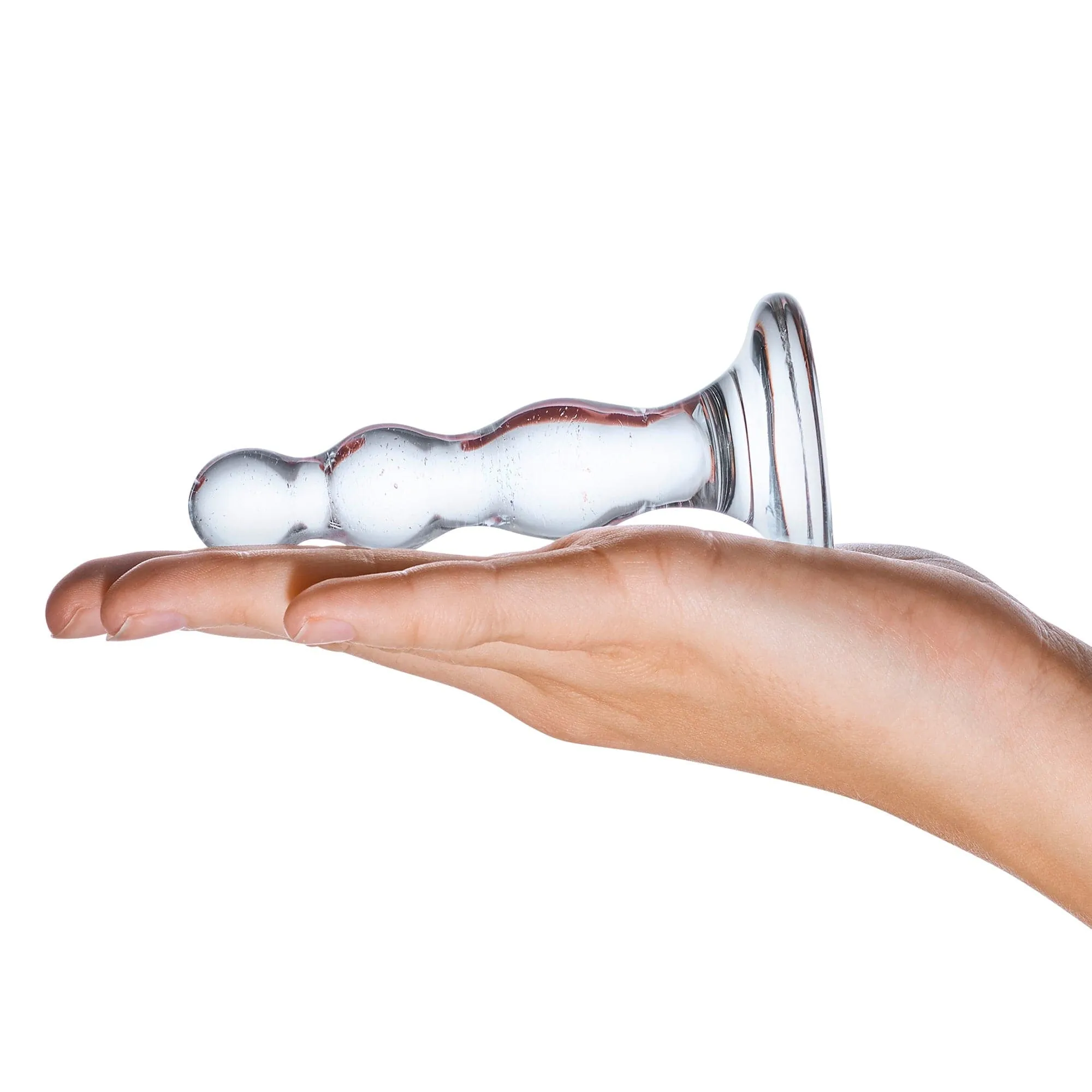 Glas - Triple Play Beaded Butt Plug 4 (Clear)