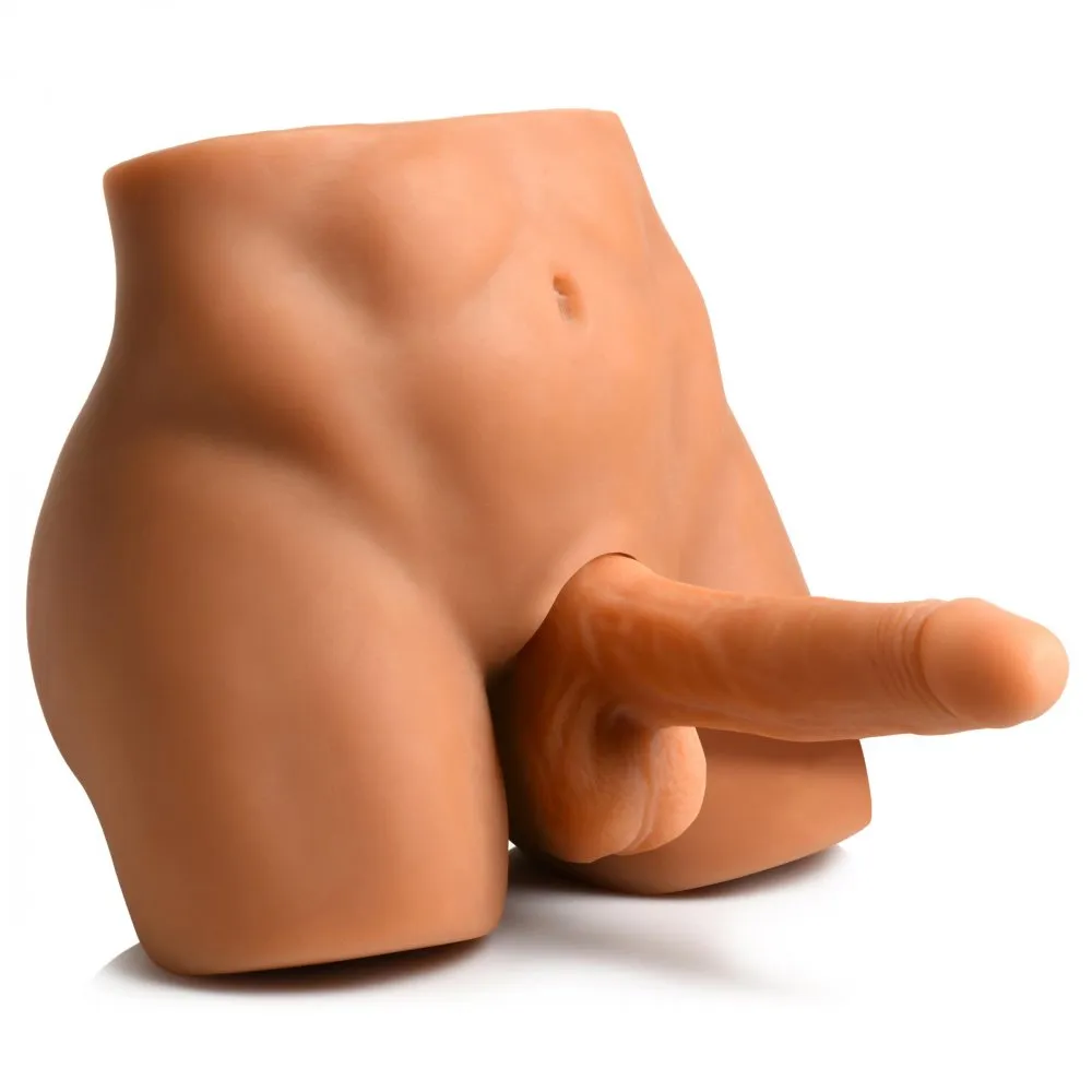 Jock Male Masturbator Thrusting 8 Vibrating Dildo Doll Torso Gay Sex Toy
