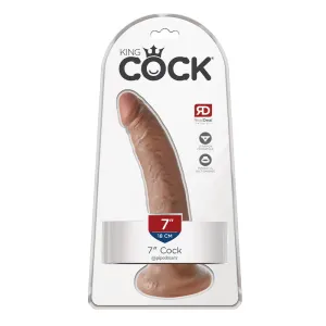 King Cock 7 in. Cock Realistic Dildo With Suction Cup Tan