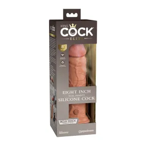 King Cock Elite 8 in. Dual Density Silicone Cock Realistic Dildo With Suction Cup Tan