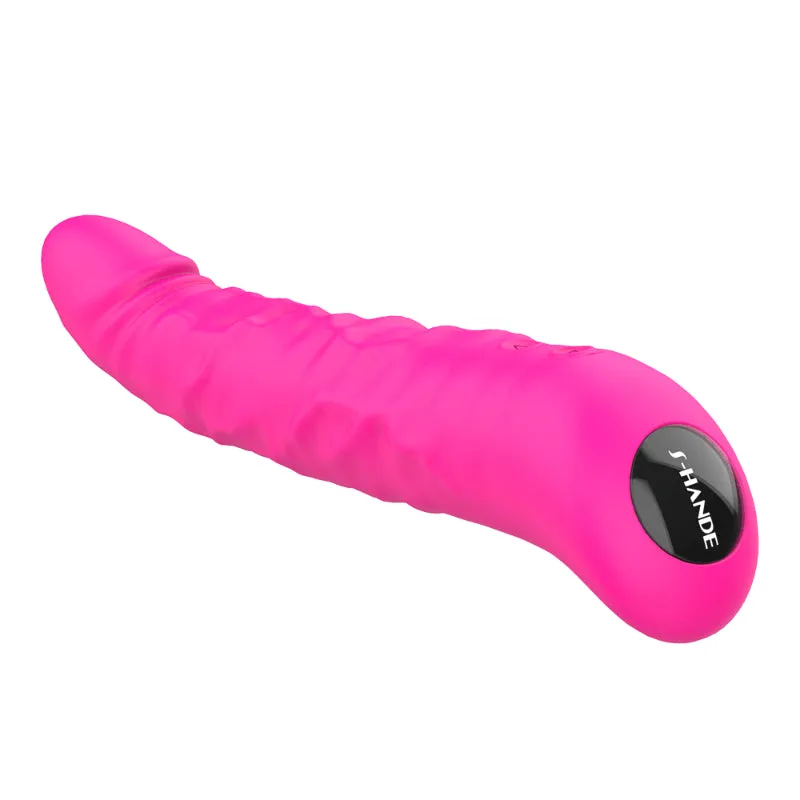 Kings Veined ROTATING G Spot Vibrator Silicone Vibrating Dildo USB Sex Toy