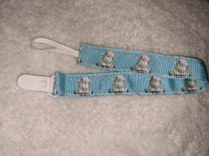 Lamb Hand Crafted Pacifier Dummy Clip - 10-12