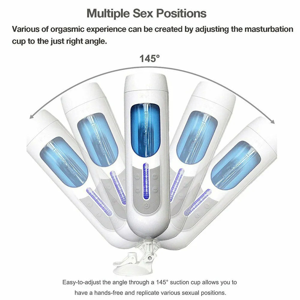 LETEN Automatic Piston Telescopic Male Masturbator Thrusting Stroker Cup Sex Toy
