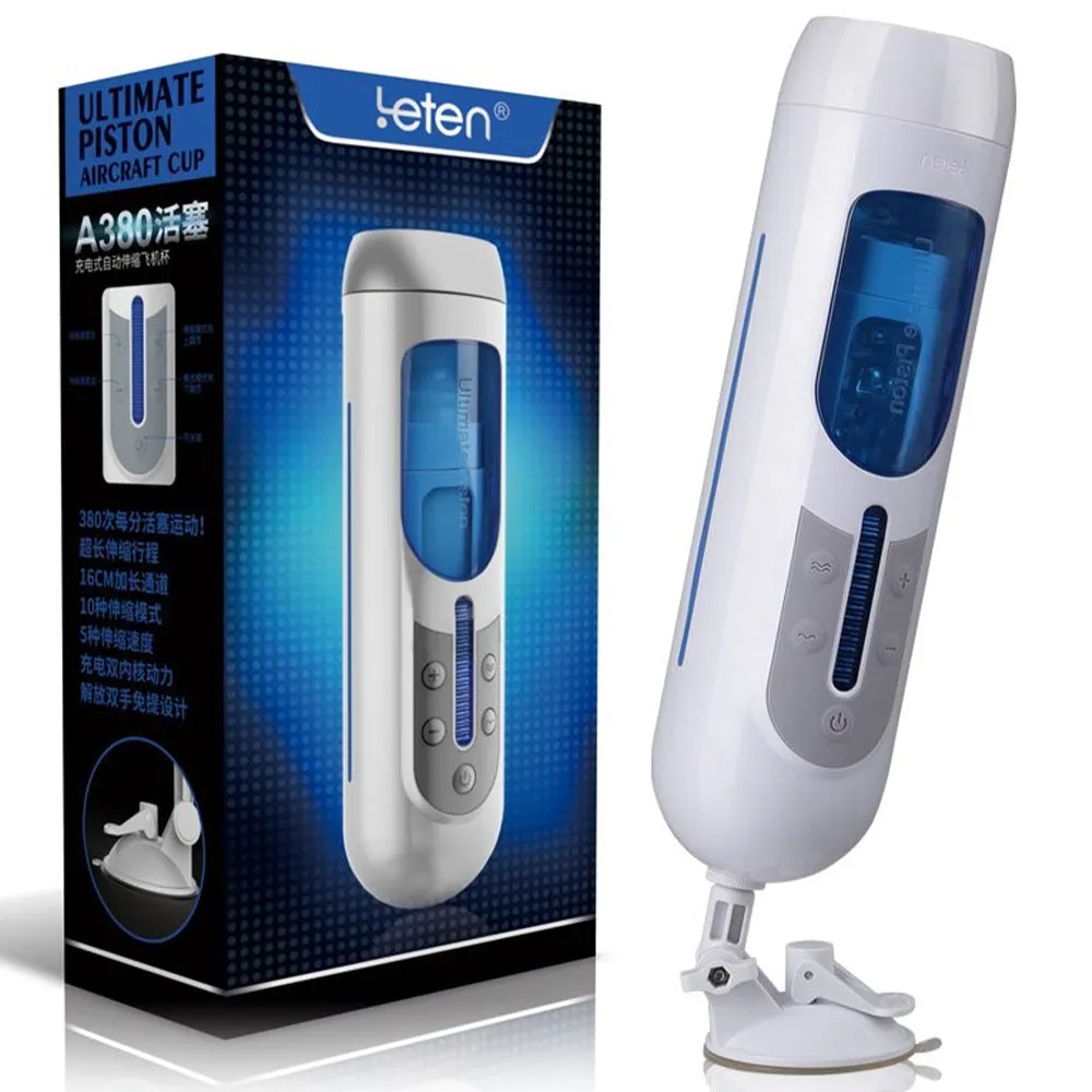 LETEN Automatic Piston Telescopic Male Masturbator Thrusting Stroker Cup Sex Toy