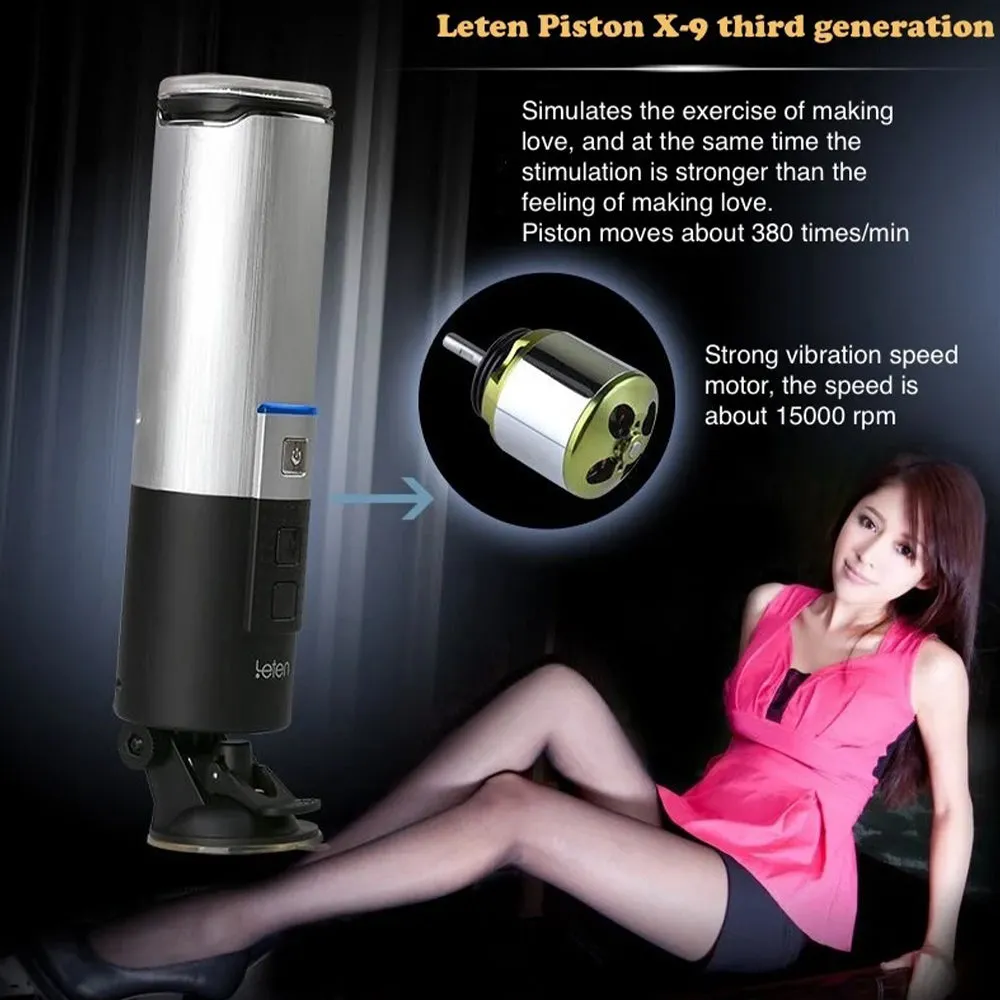 LETEN Piston X9 V3 AUTO Telescopic Thrusting Vibrating Male Masturbator Sex Toy