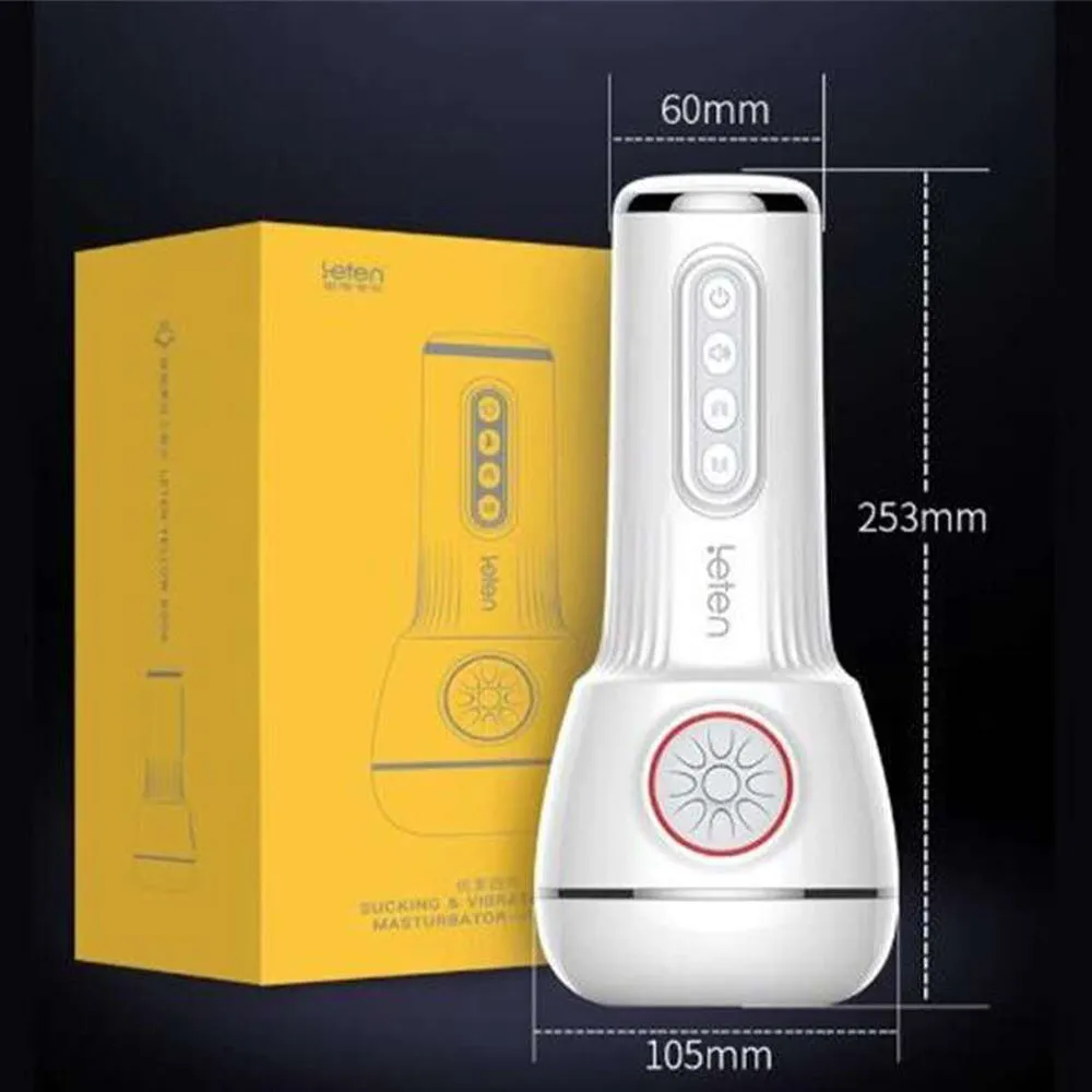 LETEN Sucking & Vibrating V4 AUTO 3D Male Masturbator Pocket Pussy Sex Toy