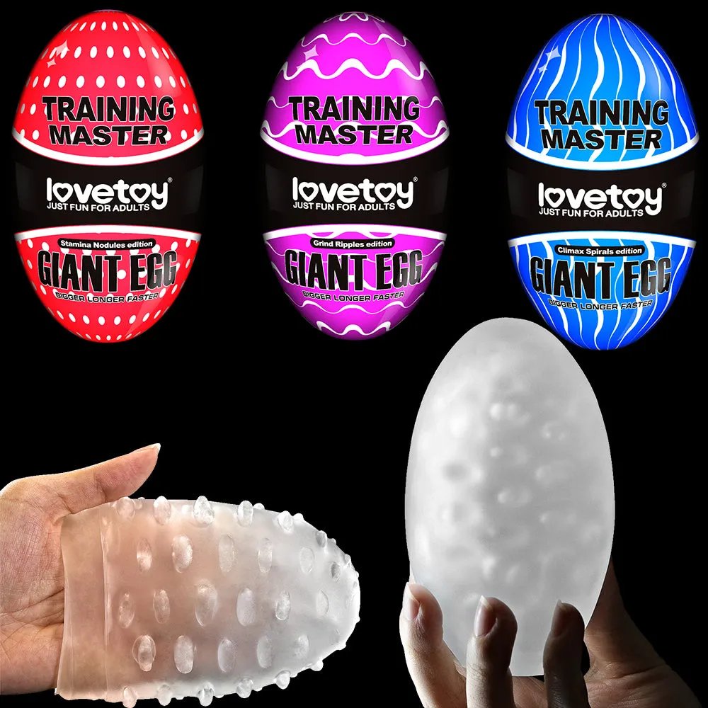 Lovetoy Giant Egg Male Masturbator Pocket Pussy 3D Stroker Reusable Sex Toy