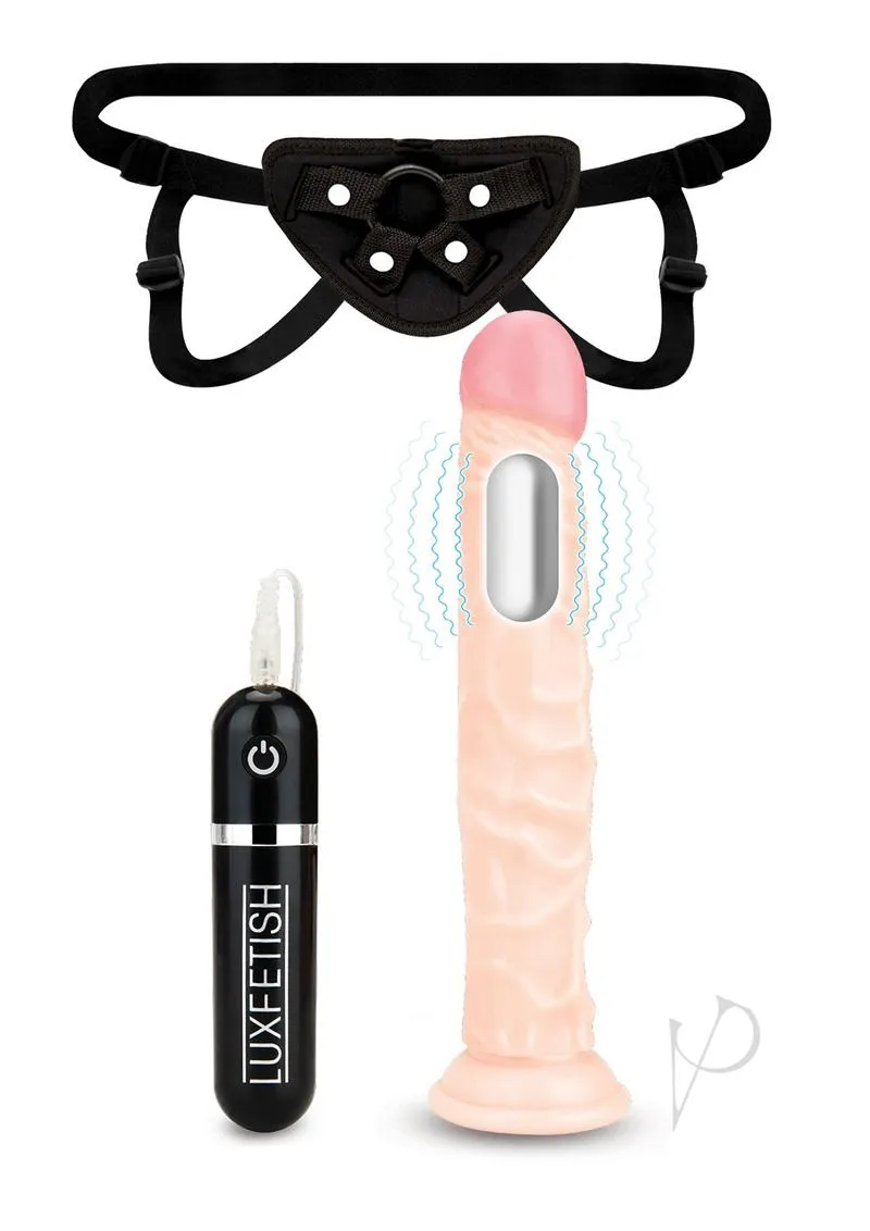 Lux F Realistic Vibe Dildo W/harness 8.5