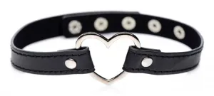 Master Series Dark Heart Chrome Heart Choker - Black