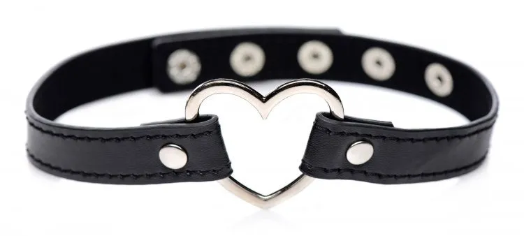 Master Series Dark Heart Chrome Heart Choker - Black