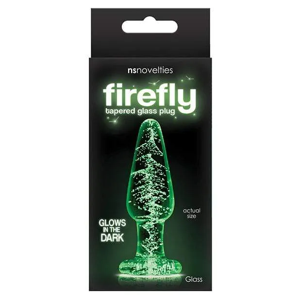 NS Novelties - Firefly Glow In The Dark Glass Tapered Anal Plug